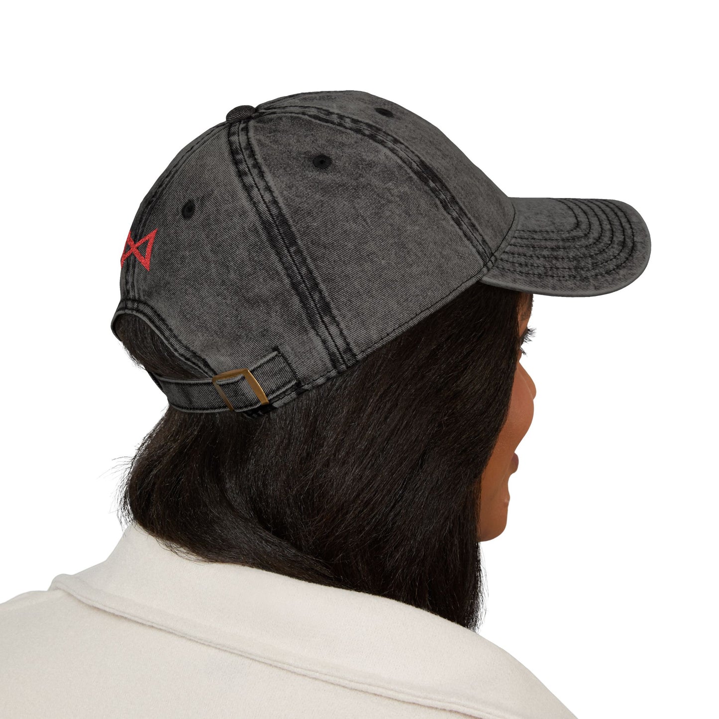 ‘ILYSM’ Embroidered Vintage Cap — Distressed
